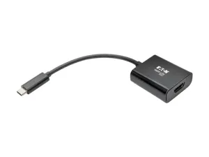 Eaton Tripp Lite Series USB C to HDMI Adapter Converter M/F 4K USB Type C to HDMI Black USB Type C, Thunderbolt 3 Compatible - miniature 4