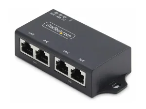 StarTech .com 2-Port Gigabit PoE+ Injector, PoE/PoE+ (802.3af/802.3at) 30W - miniature 5