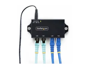StarTech .com 2-Port Gigabit PoE+ Injector, PoE/PoE+ (802.3af/802.3at) 30W - miniature 1