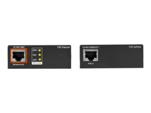 StarTech .com 1 Port Gigabit PoE Injector & Splitter Kit, 60W High Power over Ethernet Injector 100m/12-24V DC Splitter 802.3bt Midspan Single Port Ultra PoE LAN/RJ45 Security/Monitoring - miniature 3