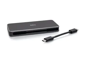 C2G USB-C 7-in-1 Dual Display MST Docking Station with HDMI, DisplayPort, Ethernet, USB, and Power Delivery up to 100W - miniature 3