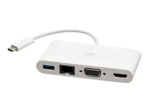 C2G USB C to HDMI, VGA, USB A & RJ45 Adapter - miniature 5
