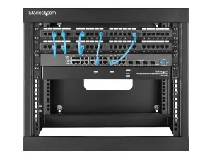 StarTech .com Rack Réseau Mural 8U à 4 Montants, Rack Serveur à Charnières 19" avec Profondeur de Montage 19.8", Rack de Données Mural pour IT/AV/Panneau de Patch/Equipement IT - miniature 1