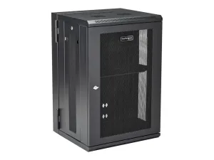 StarTech .com Armoire Réseau Murale à 4 Montants 18U avec Étagère 1U, Armoire Serveur Murale 19" à Charnières pour Équipement IT/AV/Électronique/Ordinateur, Armoire Rack Ventilée Flexible - miniature 3