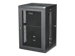 StarTech .com Armoire Réseau Murale à 4 Montants 18U avec Étagère 1U, Armoire Serveur Murale 19" à Charnières pour Équipement IT/AV/Électronique/Ordinateur, Armoire Rack Ventilée Flexible - miniature 2