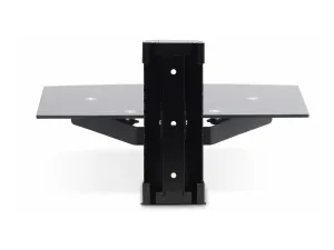 StarTech .com Floating Wall-Mounted AV Shelf, Adjustable Height Shelf For Under TV, Organize A/V Equipment On Black Tempered Glass Shelf - miniature 2