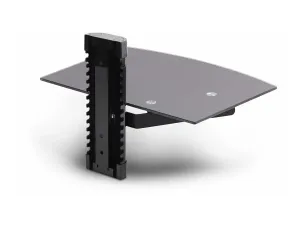 StarTech .com Floating Wall-Mounted AV Shelf, Adjustable Height Shelf For Under TV, Organize A/V Equipment On Black Tempered Glass Shelf - miniature 5