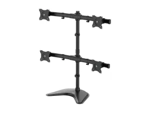 Eaton Tripp Lite Series TV Desk Mount Monitor Stand Quad-Display Swivel Tilt for 13" to 27" Displays - miniature 4