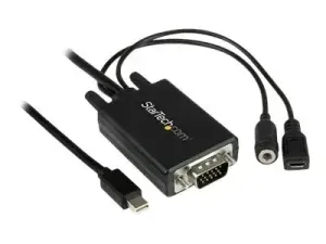 StarTech Câble adaptateur Mini DisplayPort vers VGA de 2 m avec audio - miniature 1