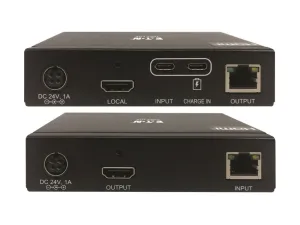Eaton Tripp Lite Series USB C to HDMI over Cat6 Extender Kit with KVM Support, 4K 60Hz, 4:4:4, Transmitter/Receiver, USB, PoC, HDCP 2.2, up to 230 ft., TAA; - miniature 2