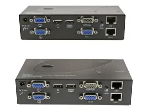 StarTech .com Switch Commutateur KVM USB VGA double 200m 2 x cable UTP Cat 5 -Transmetteur KVM Extendeur de console - miniature 2