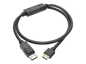 Eaton Tripp Lite Series DisplayPort 1.4 to HDMI Active Adapter Cable (M/M), 4K 60 Hz, 4:4:4, HDR, HDCP 2.2, 3 ft. (0.9 m) - miniature 2