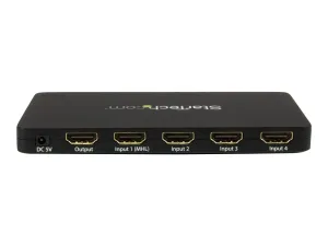 StarTech .com Switch vidéo HDMI automatique à 4 ports avec boîtier en aluminium et support MHL - miniature 2