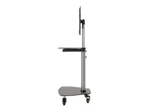 Eaton Tripp Lite Series Premier Rolling TV Cart for 32" to 55" Displays, Black Glass Base and Shelf, Locking Casters - miniature 2