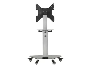 Eaton Tripp Lite Series Premier Rolling TV Cart for 32" to 55" Displays, Black Glass Base and Shelf, Locking Casters - miniature 4