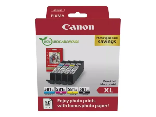 Canon CLI-581XL C/M/Y/BK Photo Value Pack