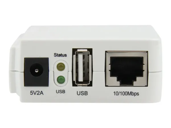 StarTech .com Serveur d'impression USB 2.0 sans fil N avec port Ethernet 10/100 Mb/s