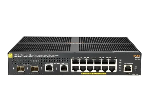 HPE Aruba 2930F 12G PoE+ 2G/2SFP+