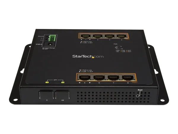 StarTech .com Switch Gigabit Ethernet géré à 8 ports PoE+ avec 2 connexions SFP