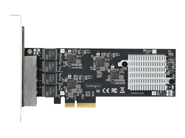 Startech Carte Réseau PCIe à 4 Ports 2,5 Gbps NBASE-T, Intel I225-V