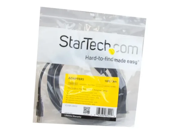 StarTech .com Câble Adaptateur de 3m USB vers 1 Port Parallèle pour Imprimante
