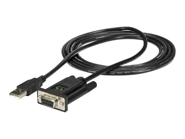 StarTech .com Câble adaptateur DCE USB vers série RS232 DB9 null modem 1 port avec FTDI