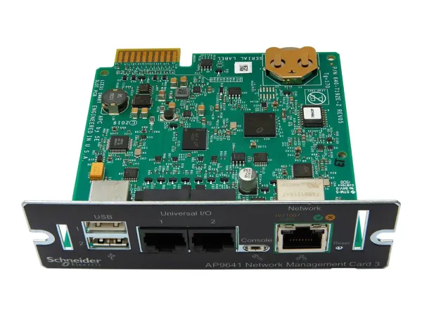Carte de gestion réseau APC 3 avec l'arrêt du réseau PowerChute et la surveillance de l'environnement