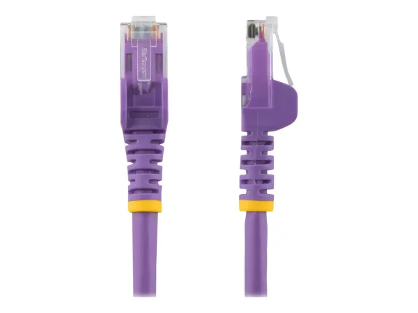 StarTech .com 1m CAT6 Ethernet Cable, 10 Gigabit Snagless RJ45 650MHz 100W PoE Patch Cord, CAT 6 10GbE UTP Network Cable w/Strain Relief, Purple, Wiring is UL Certified/TIA