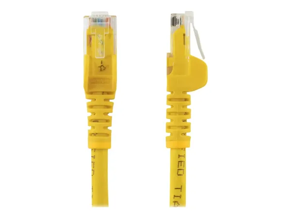 StarTech.com 5m CAT6 Ethernet Cable, 10 Gigabit Snagless RJ45 650MHz 100W PoE Patch Cord, CAT 6 10GbE UTP Network Cable w/Strain Relief, Yellow, Wiring is UL Certified/TIA
