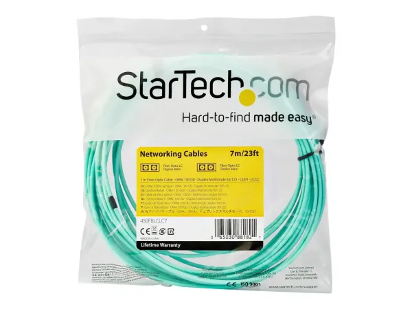 StarTech.com Câble Fibre Optique Multimode 7m LC/UPC à LC/UPC OM4, 50/125