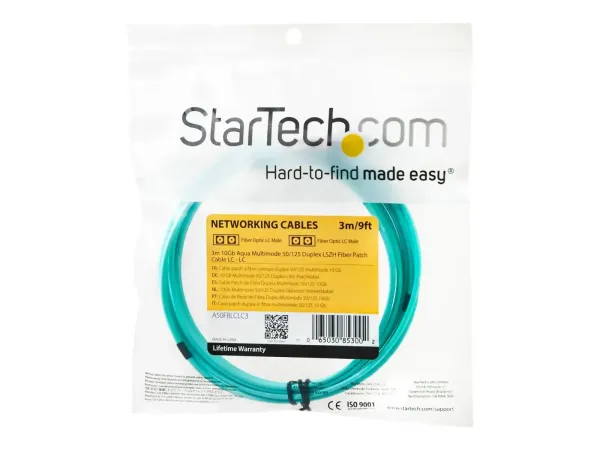 StarTech.com Câble Fibre Optique Multimode de 3m LC/UPC vers LC/UPC OM3
