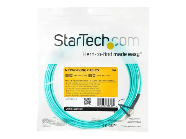 StarTech.com Câble Fibre Optique Multimode de 5m LC/UPC vers LC/UPC OM3