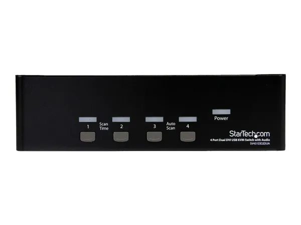StarTech.com Switch KVM USB 2 Ecrans DVI pour 4 Ordinateurs avec Audio