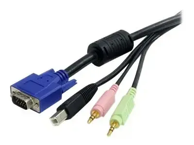 StarTech .com Câble pour switch KVM VGA avec USB, audio stéréo et microphone 3,5 mm
