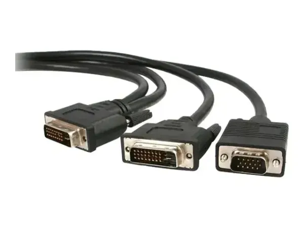 StarTech .com Câble répartiteur en Y DVI-I (M) vers DVI-D (M) et VGA (M) de 1,8m