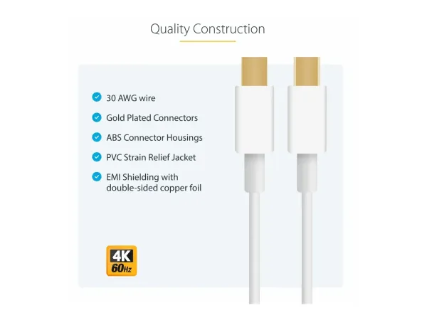 StarTech .com Câble Mini DisplayPort 1.2 de 2m