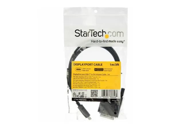 StarTech .com Câble adaptateur USB-C vers DVI-D de 1 m