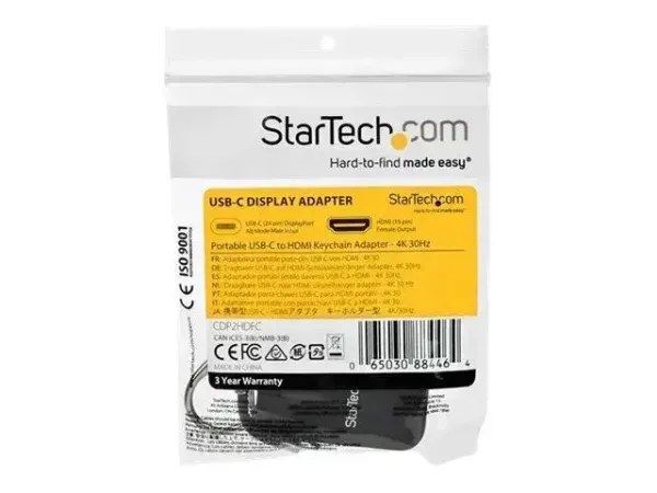 StarTech.com Compact USB C to HDMI Adapter, 4K 30Hz USB Type