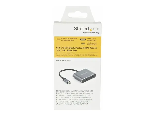 StarTech .com CDP2HDMDP Adaptateur multiport USB-C vers mini DisplayPort ou HDMI
