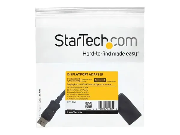 StarTech .com Adaptateur vidéo DisplayPort vers HDMI
