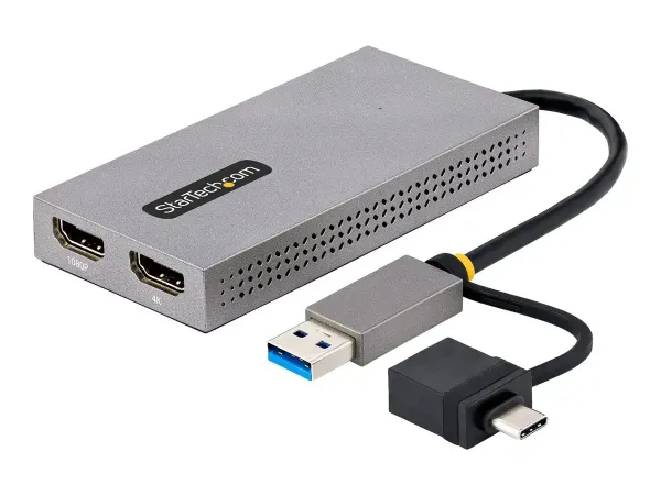 StarTech .com Adaptateur USB vers Double HDMI, USB A/C, 1x4K30Hz/1x1080p
