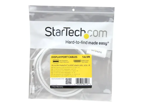 StarTech .com Câble adaptateur Mini DisplayPort vers HDMI de 1 m