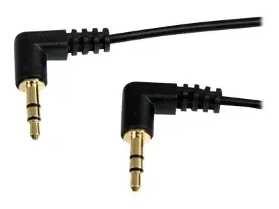 StarTech .com Câble audio stéréo Mini-Jack 3,5mm slim à angle droit de 1,8 m