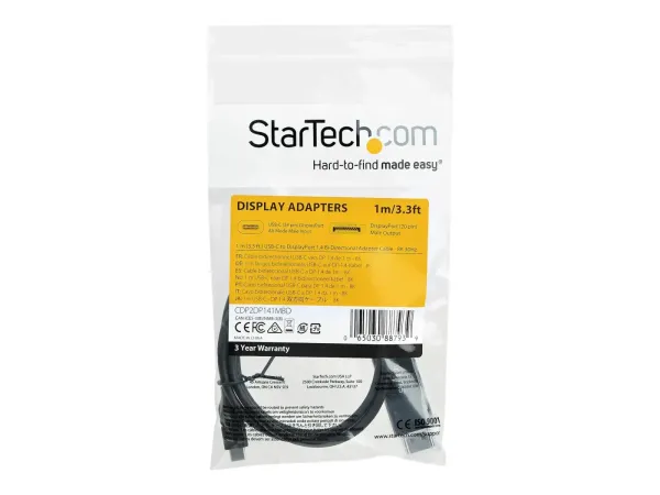 StarTech .com Câble USB Type-C vers DisplayPort 1.4 (bidirectionnel)