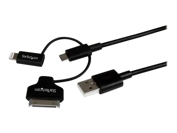 StarTech.com Câble combo USB vers Lightning / Dock 30 broches / Micro USB de 1 m