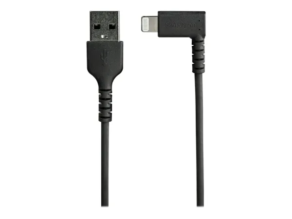 StarTech .com Câble USB-A vers Lightning Noir Robuste 1m Coudé à 90°