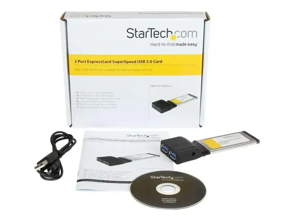 StarTech .com Carte Adaptateur ExpressCard vers 2 Ports USB 3.0 avec Support UASP