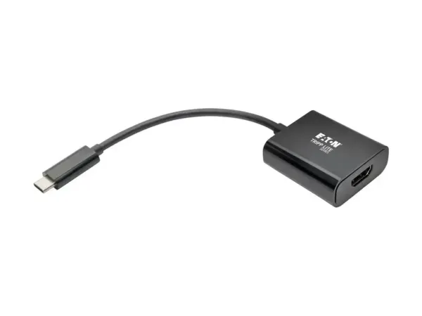 Eaton Tripp Lite Series USB C to HDMI Adapter Converter M/F 4K USB Type C to HDMI Black USB Type C, Thunderbolt 3 Compatible
