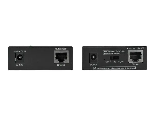 StarTech.com 1 Port Gigabit PoE Injector & Splitter Kit, 60W High Power over Ethernet Injector 100m/12