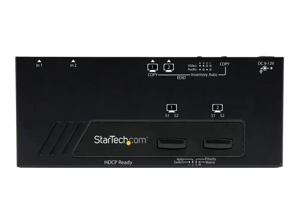 StarTech .com Switch Matrice HDMI 2x2 avec Commutation Automatique et Prioritaire